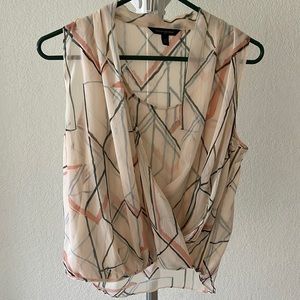Sleeveless banana republic peach blouse/top